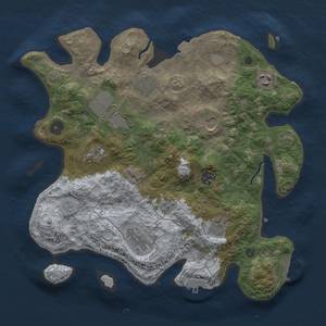 Thumbnail Rust Map: Procedural Map, Size: 3500, Seed: 454358529, 17 Monuments