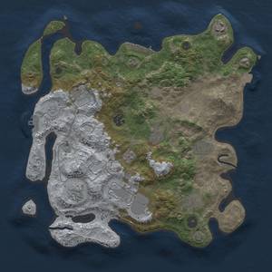 Thumbnail Rust Map: Procedural Map, Size: 3500, Seed: 476684413, 17 Monuments