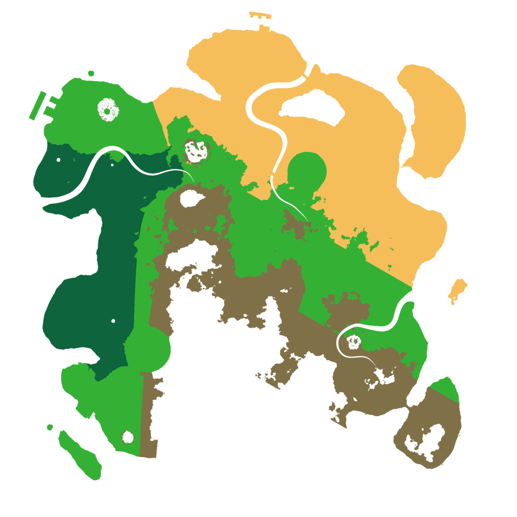 Biome Rust Map: Procedural Map, Size: 3500, Seed: 2092394532