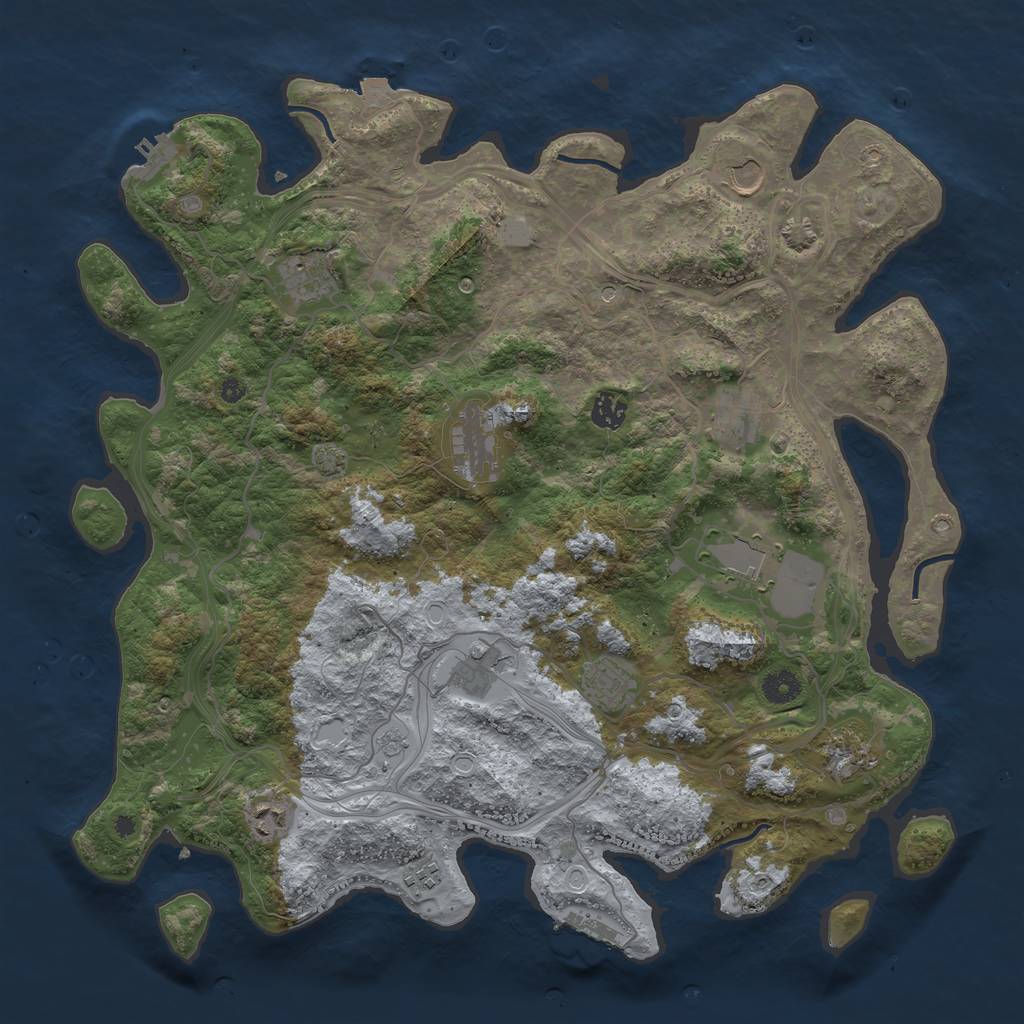 Rust Map: Procedural Map, Size: 4250, Seed: 5645, 19 Monuments