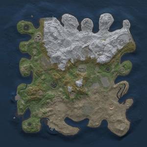 Thumbnail Rust Map: Procedural Map, Size: 3700, Seed: 276077756, 18 Monuments