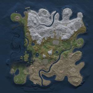Thumbnail Rust Map: Procedural Map, Size: 3700, Seed: 276077756, 15 Monuments