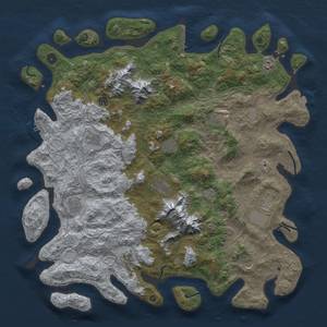 Thumbnail Rust Map: Procedural Map, Size: 5000, Seed: 2068376, 19 Monuments