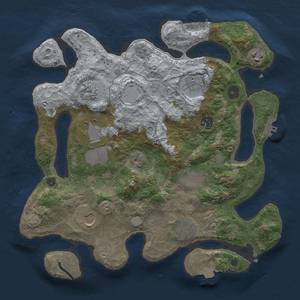 Thumbnail Rust Map: Procedural Map, Size: 3500, Seed: 2024011202, 17 Monuments