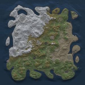 Thumbnail Rust Map: Procedural Map, Size: 4500, Seed: 13192021, 18 Monuments