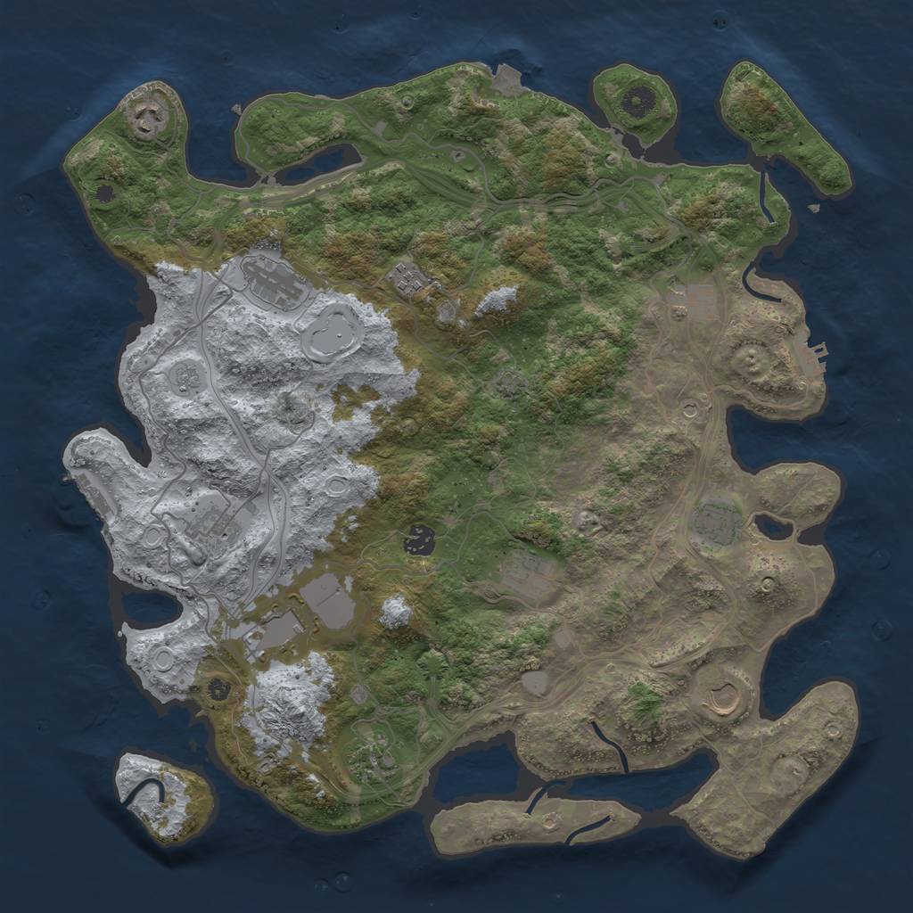 Rust Map: Procedural Map, Size: 4250, Seed: 28806, 19 Monuments