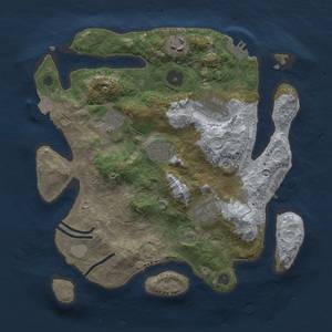 Thumbnail Rust Map: Procedural Map, Size: 3000, Seed: 32074, 12 Monuments