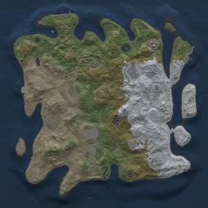 Thumbnail Rust Map: Procedural Map, Size: 3700, Seed: 29224, 15 Monuments