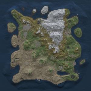 Thumbnail Rust Map: Procedural Map, Size: 3500, Seed: 1663390066, 14 Monuments