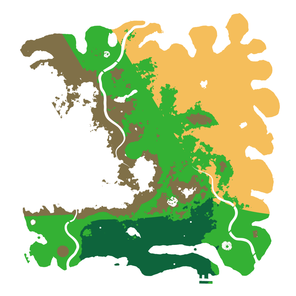 Biome Rust Map: Procedural Map, Size: 4500, Seed: 280705786