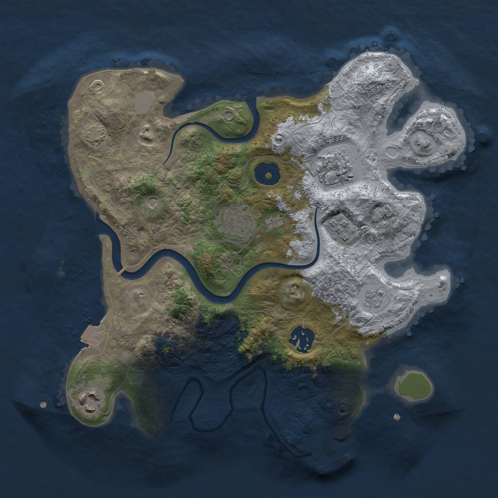 Rust Map: Procedural Map, Size: 3000, Seed: 663702151, 10 Monuments