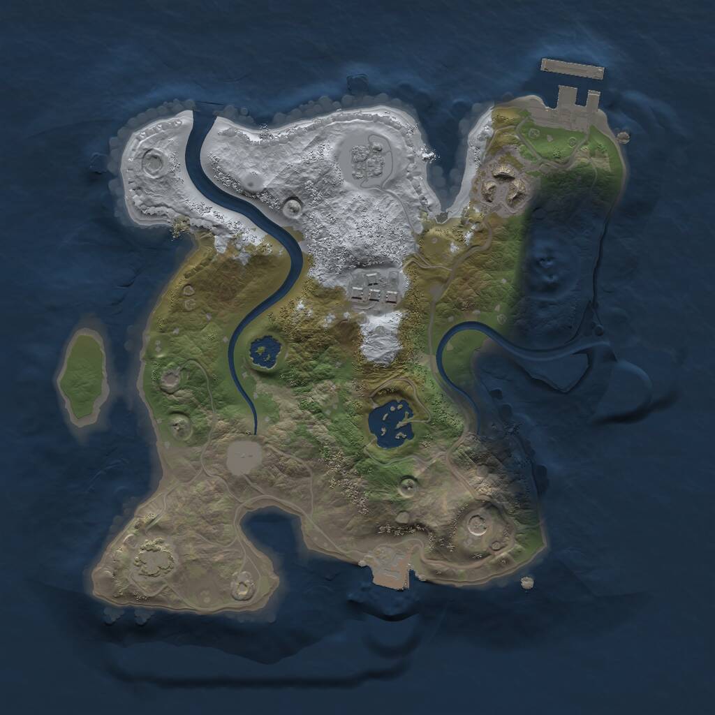 Rust Map: Procedural Map, Size: 2300, Seed: 1103, 8 Monuments