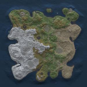 Thumbnail Rust Map: Procedural Map, Size: 3500, Seed: 1905683326, 16 Monuments