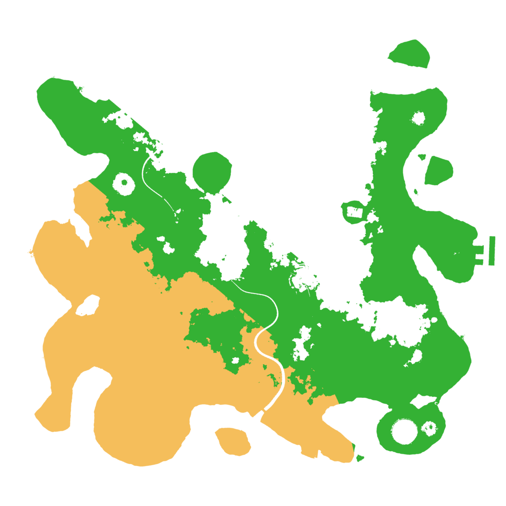 Biome Rust Map: Procedural Map, Size: 3500, Seed: 51651
