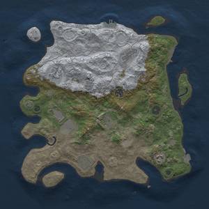 Thumbnail Rust Map: Procedural Map, Size: 3600, Seed: 1210126686, 16 Monuments