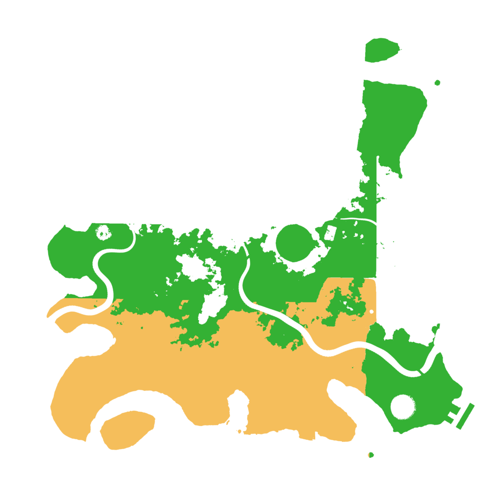 Biome Rust Map: Procedural Map, Size: 3600, Seed: 1210126686
