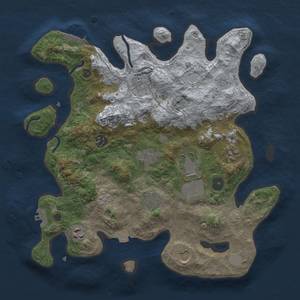 Thumbnail Rust Map: Procedural Map, Size: 3500, Seed: 1932091702, 17 Monuments