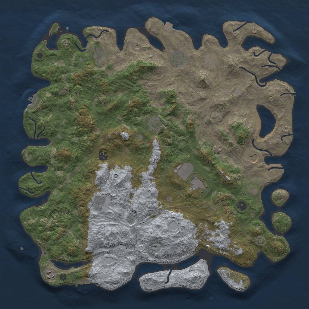 Rust Map: Procedural Map, Size: 4800, Seed: 2012426538, 19 Monuments