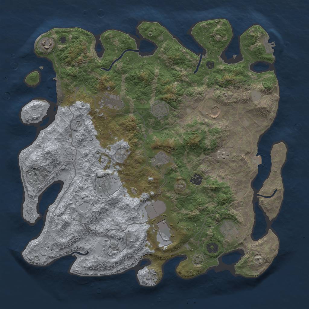 Rust Map: Procedural Map, Size: 4000, Seed: 1766311708, 19 Monuments