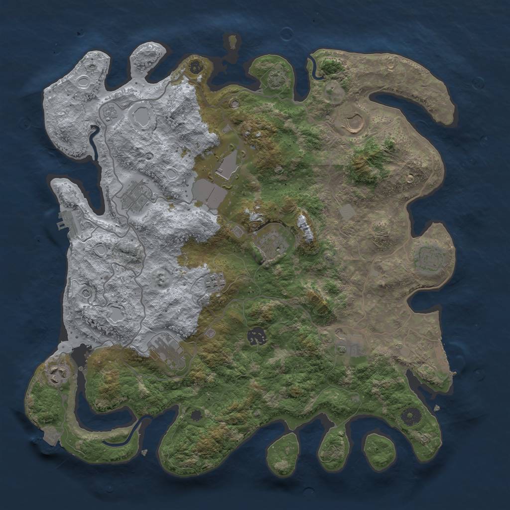 Rust Map: Procedural Map, Size: 4000, Seed: 22400, 18 Monuments