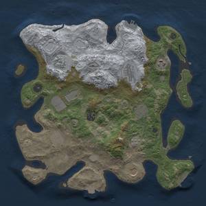 Thumbnail Rust Map: Procedural Map, Size: 3500, Seed: 643053133, 17 Monuments