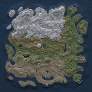 Thumbnail Rust Map: Procedural Map, Size: 4250, Seed: 292801239, 15 Monuments