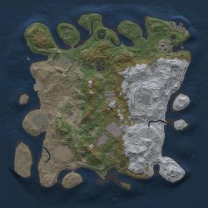 Thumbnail Rust Map: Procedural Map, Size: 3500, Seed: 911812281, 15 Monuments