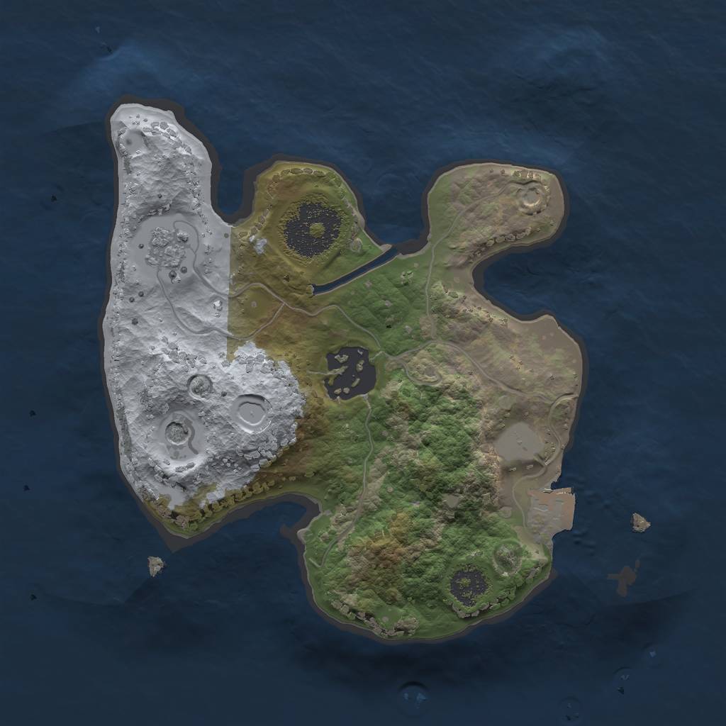 Rust Map: Procedural Map, Size: 2000, Seed: 362225867, 6 Monuments