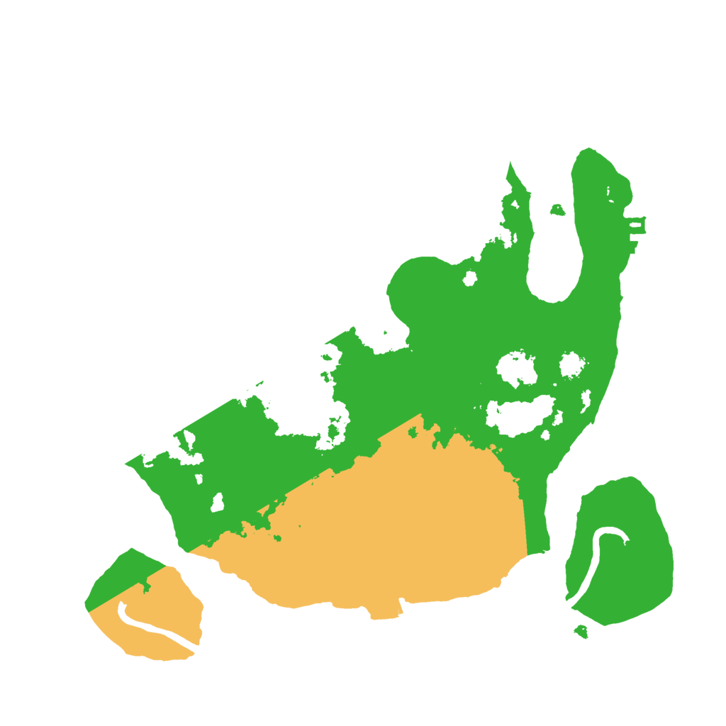 Biome Rust Map: Procedural Map, Size: 2600, Seed: 7777