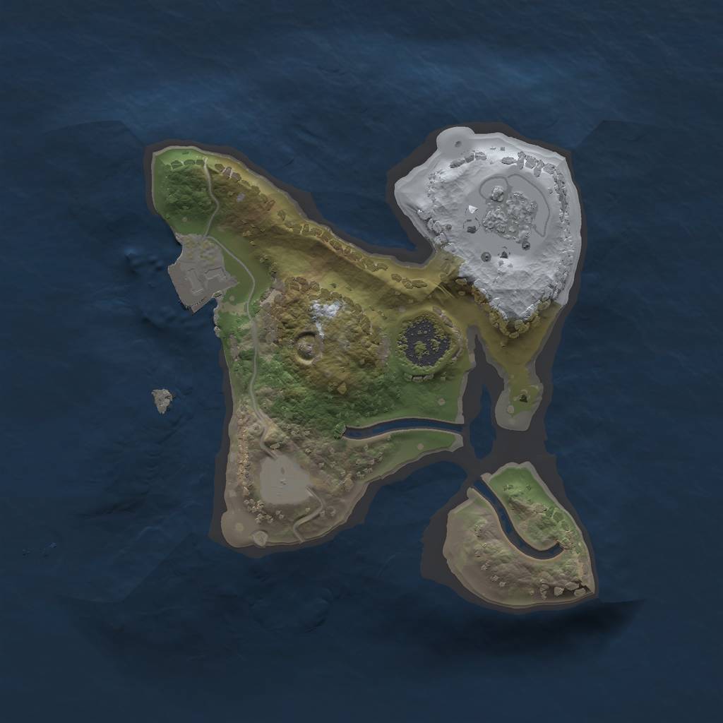 Rust Map: Procedural Map, Size: 1600, Seed: 1279771278, 4 Monuments