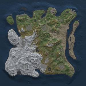 Thumbnail Rust Map: Procedural Map, Size: 3500, Seed: 1737058647, 17 Monuments