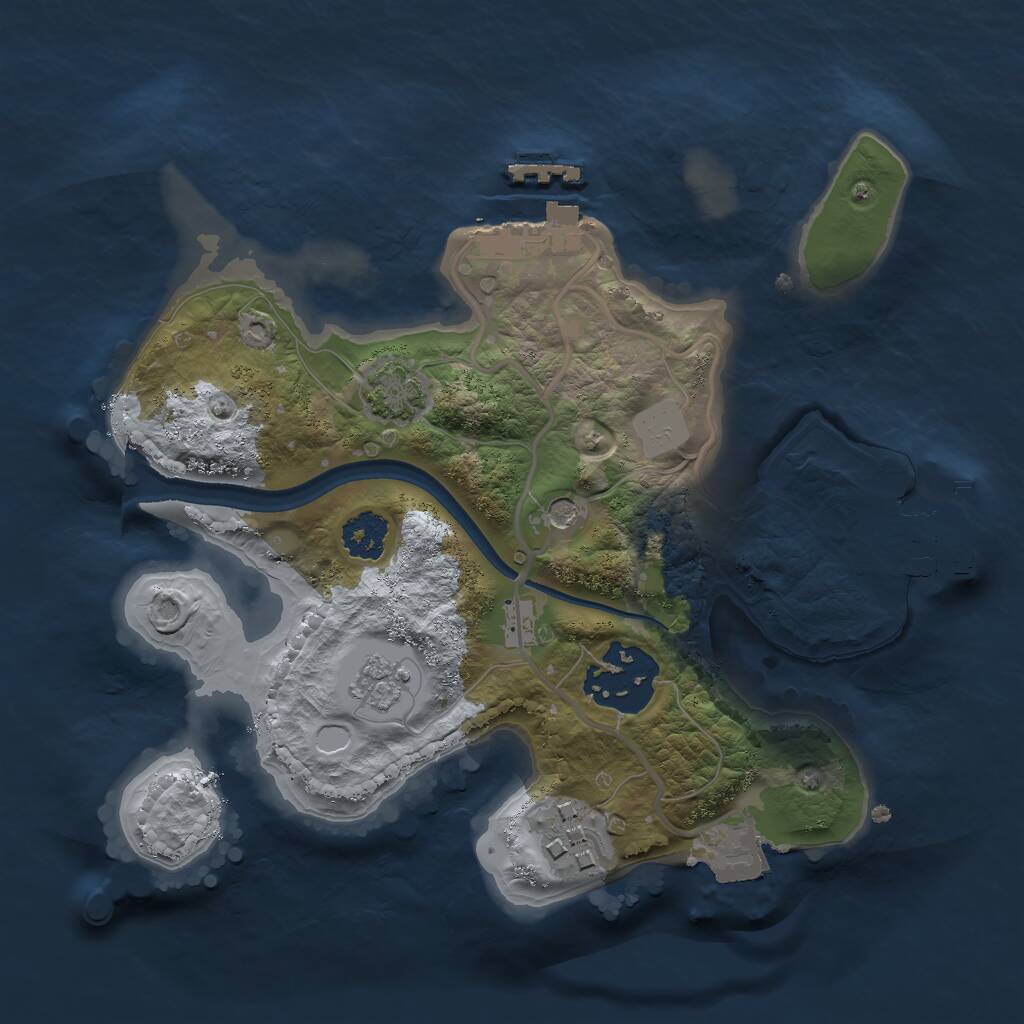 Rust Map: Procedural Map, Size: 2200, Seed: 161523064, 8 Monuments