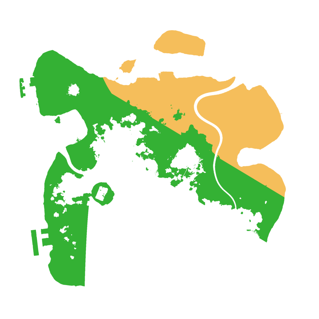 Biome Rust Map: Procedural Map, Size: 2500, Seed: 1843587630