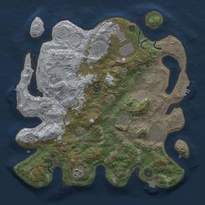 Thumbnail Rust Map: Procedural Map, Size: 3600, Seed: 56346422, 16 Monuments