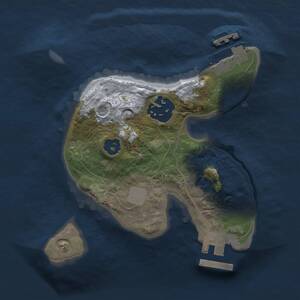 Thumbnail Rust Map: Procedural Map, Size: 1800, Seed: 1468106469, 5 Monuments