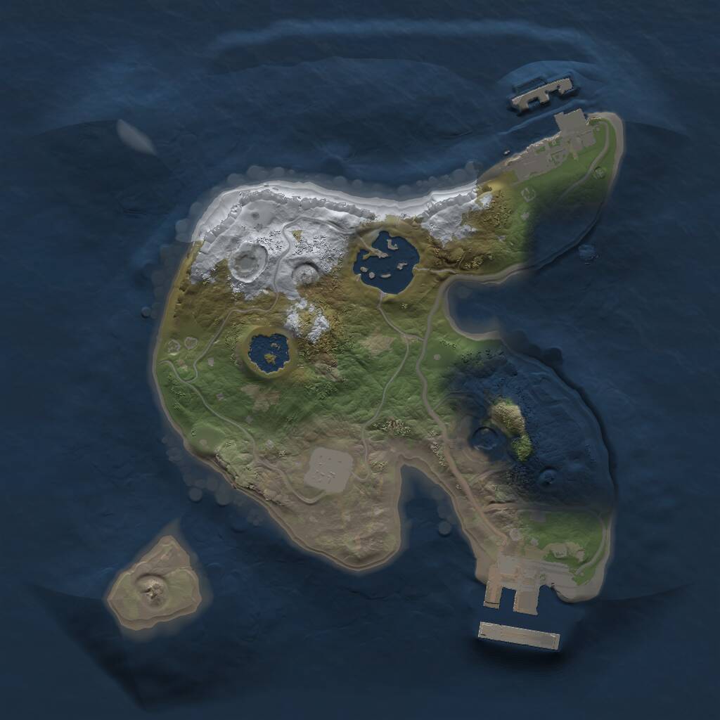 Rust Map: Procedural Map, Size: 1800, Seed: 1468106469, 5 Monuments