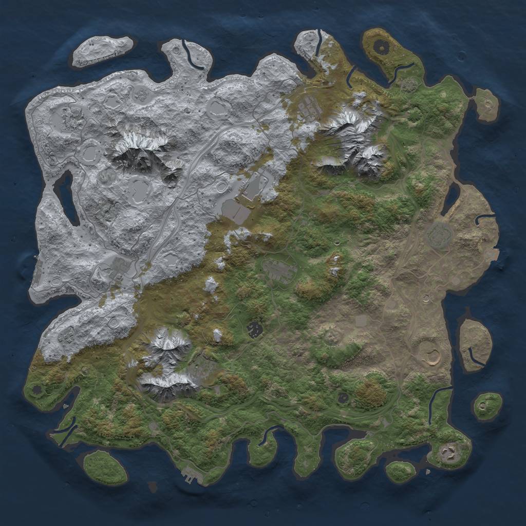 Rust Map: Procedural Map, Size: 5000, Seed: 2101973, 19 Monuments