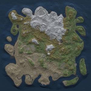 Thumbnail Rust Map: Procedural Map, Size: 4500, Seed: 408497136, 19 Monuments