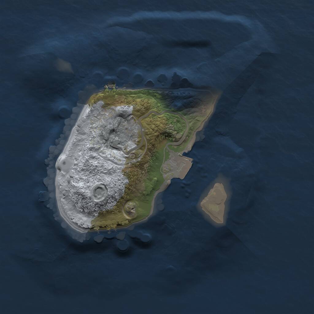 Rust Map: Procedural Map, Size: 1600, Seed: 982217761, 1 Monuments