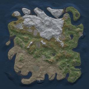 Thumbnail Rust Map: Procedural Map, Size: 4000, Seed: 102816564, 18 Monuments