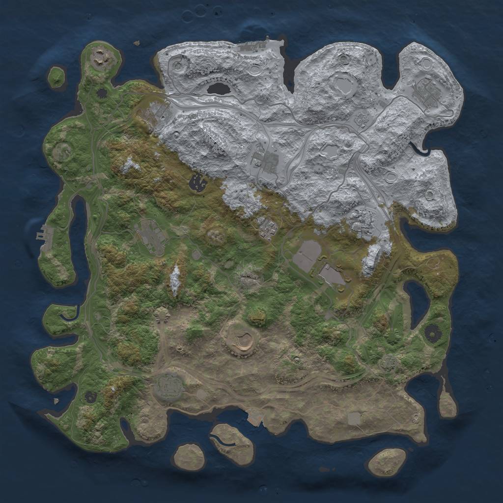 Rust Map: Procedural Map, Size: 4250, Seed: 11061991, 19 Monuments