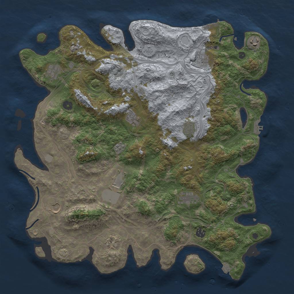 Rust Map: Procedural Map, Size: 4500, Seed: 88056703, 19 Monuments
