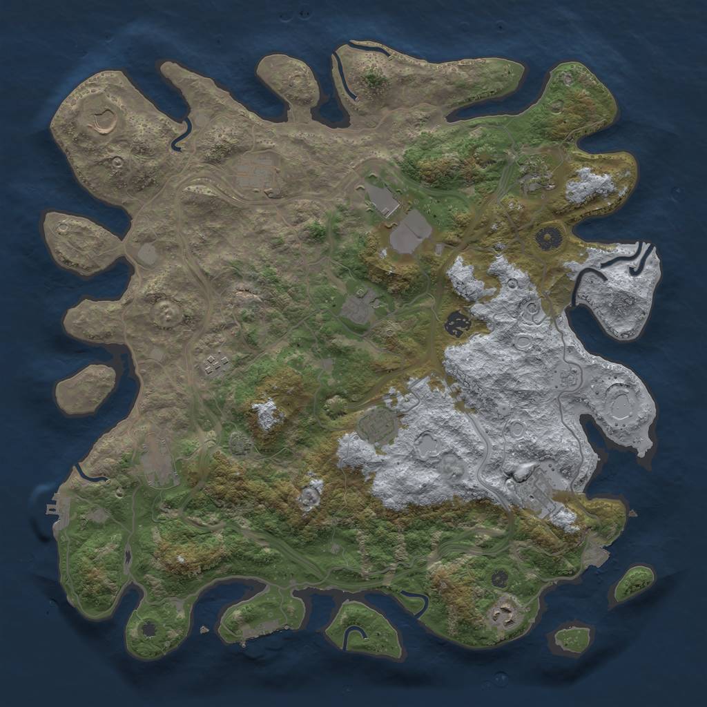 Rust Map: Procedural Map, Size: 4250, Seed: 2022222779, 19 Monuments