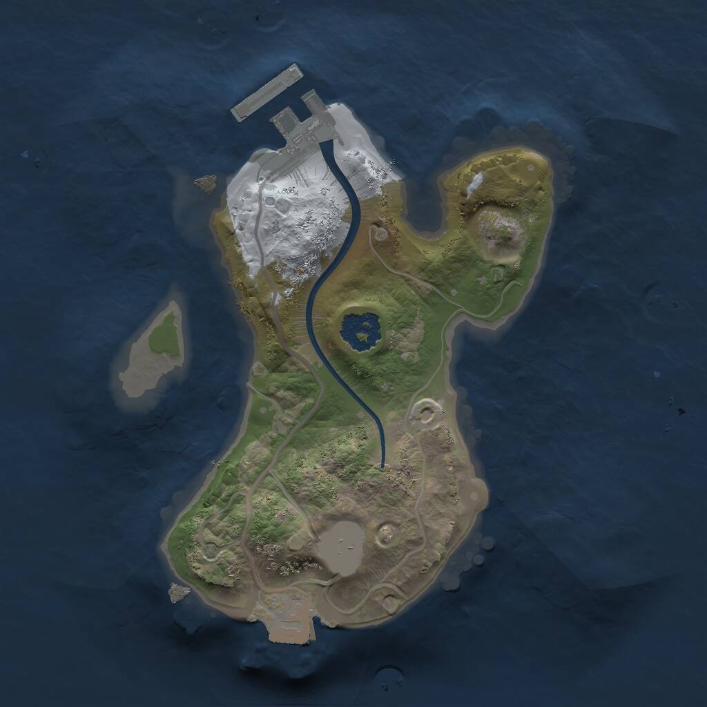 Rust Map: Procedural Map, Size: 1777, Seed: 14420, 2 Monuments