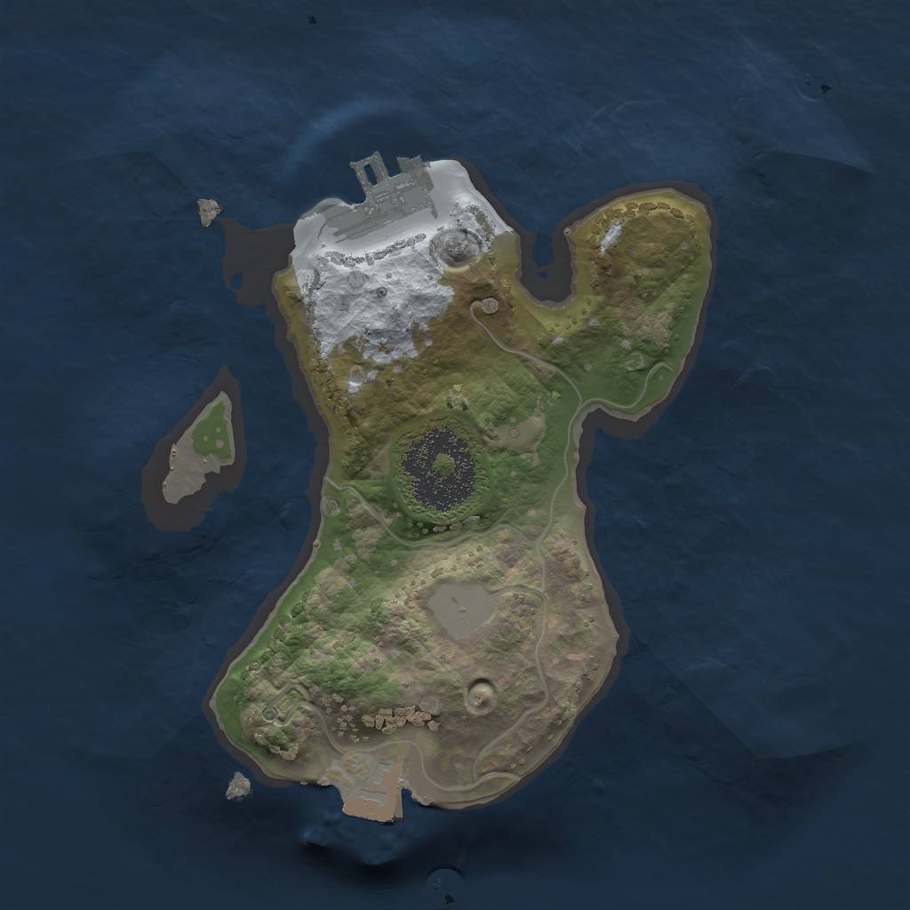 Rust Map: Procedural Map, Size: 1777, Seed: 14420, 4 Monuments