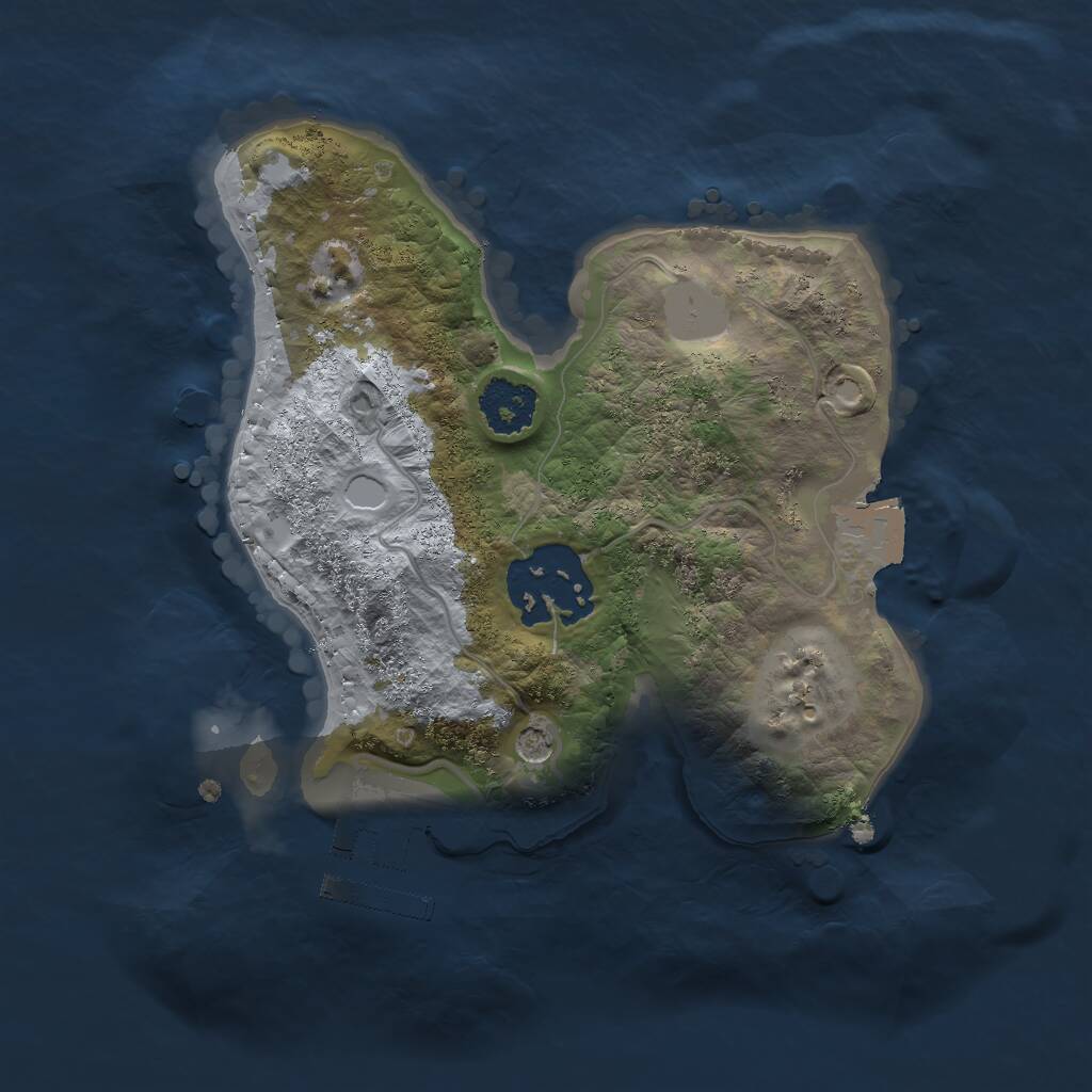 Rust Map: Procedural Map, Size: 1950, Seed: 1978711159, 4 Monuments