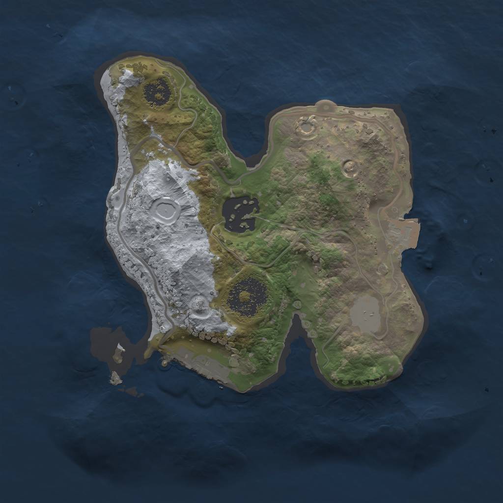 Rust Map: Procedural Map, Size: 1950, Seed: 1978711159, 5 Monuments