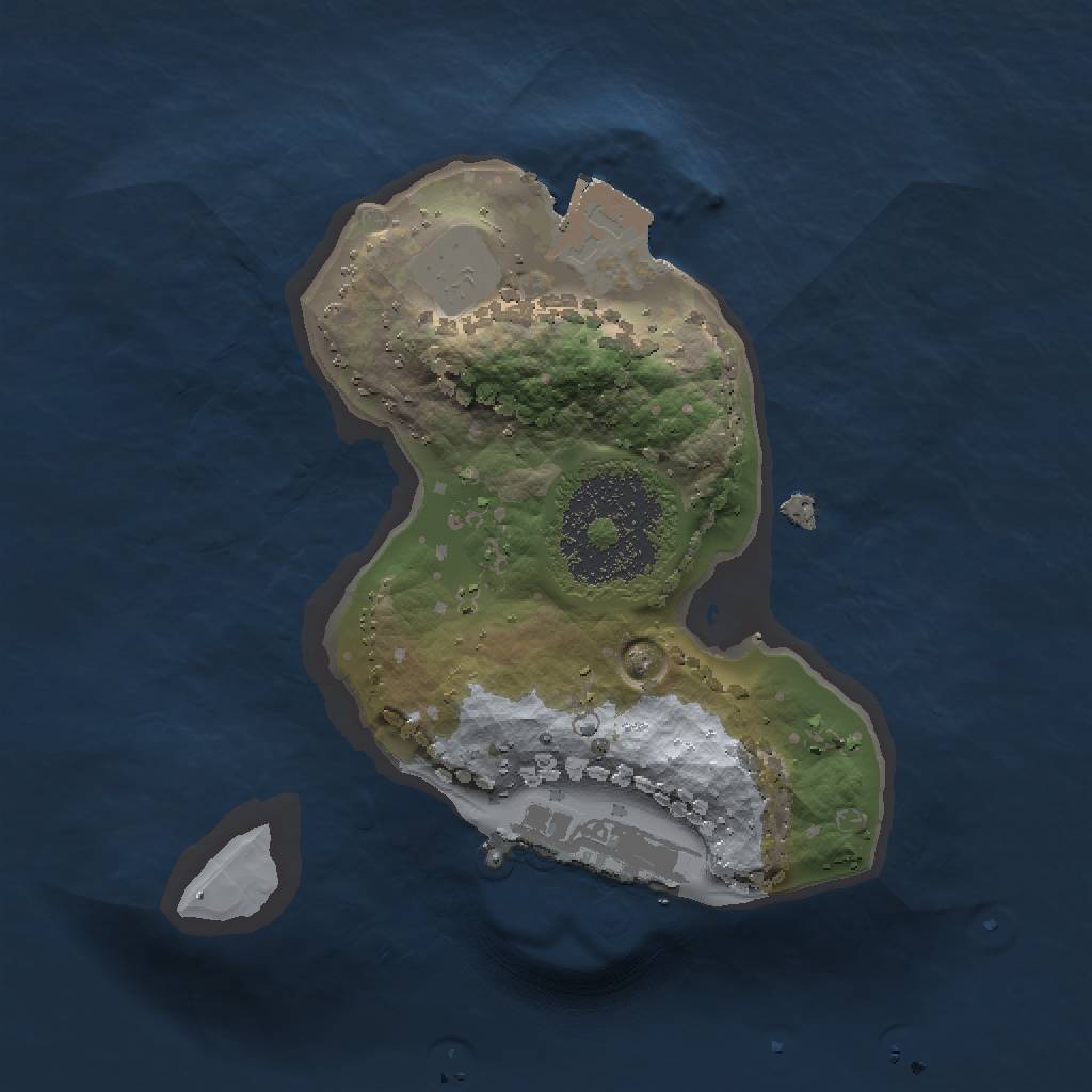 Rust Map: Procedural Map, Size: 1500, Seed: 33114, 4 Monuments