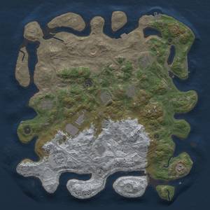 Thumbnail Rust Map: Procedural Map, Size: 4250, Seed: 540072922, 19 Monuments