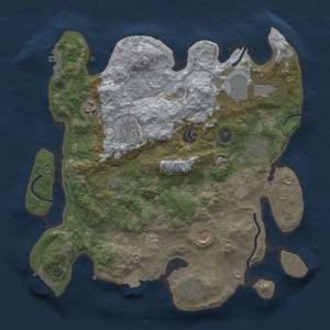 Thumbnail Rust Map: Procedural Map, Size: 3500, Seed: 897351100, 16 Monuments